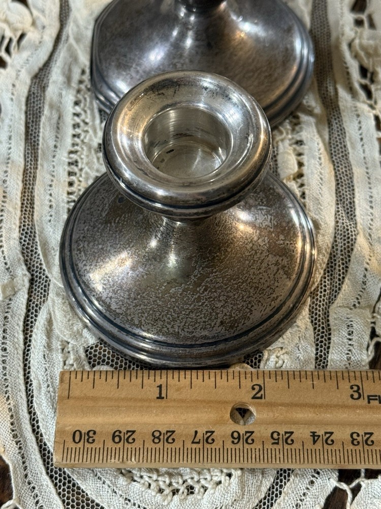 Vintage Gorham Small Sterling Candlesticks Weighted 286g