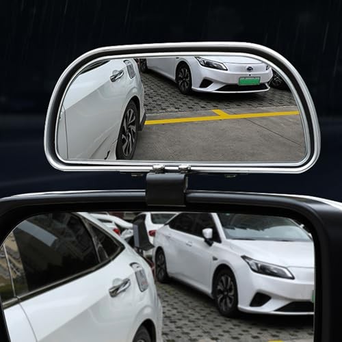 Blind Spot Mirror, Wide Angle HD Glass Side Mirror Adjustable Black 2pack