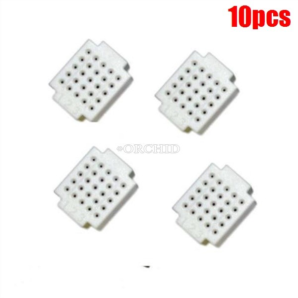 10Pcs Mini 25 Points Breadboard Solderless Prototype Tie-Point White iv