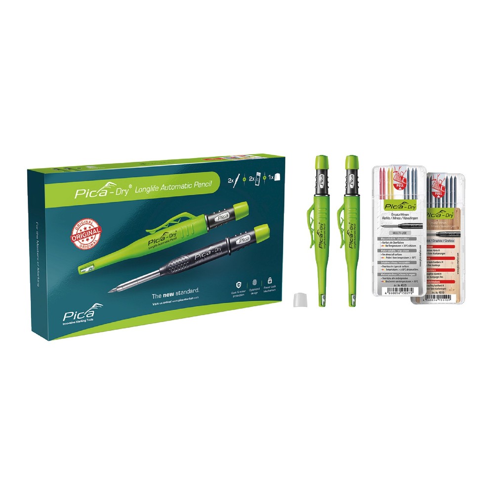 PICA 3097 Solid Lead Tip Type, Graphite Color Automatic Pencil Refill Packs