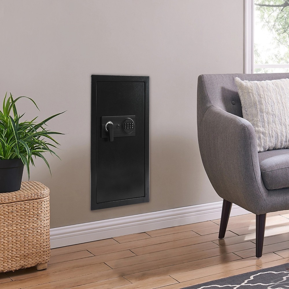 Black Modern Wall-mounted Safe Safe With Keys Hidden Wall safe Combination Lock