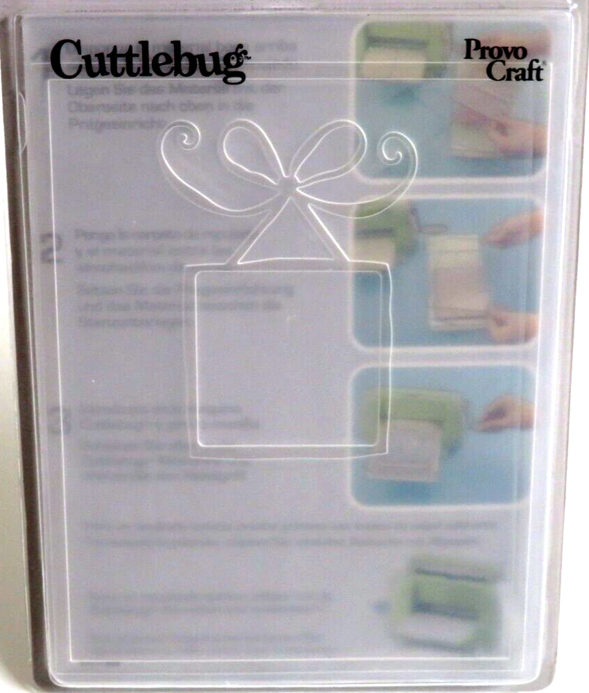 NEW Cuttlebug BOW FRAME EMBOSSING FOLDER Photo Frame Gift/Present Background