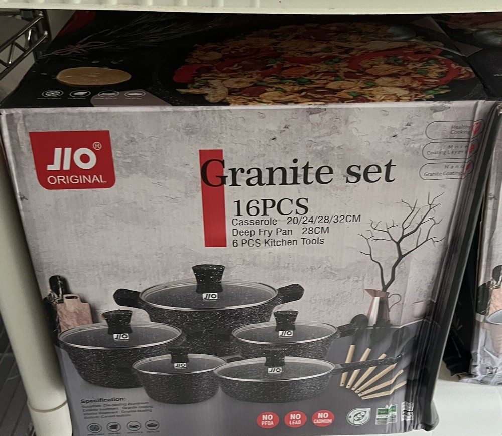 non-stick cookware set 16 piece