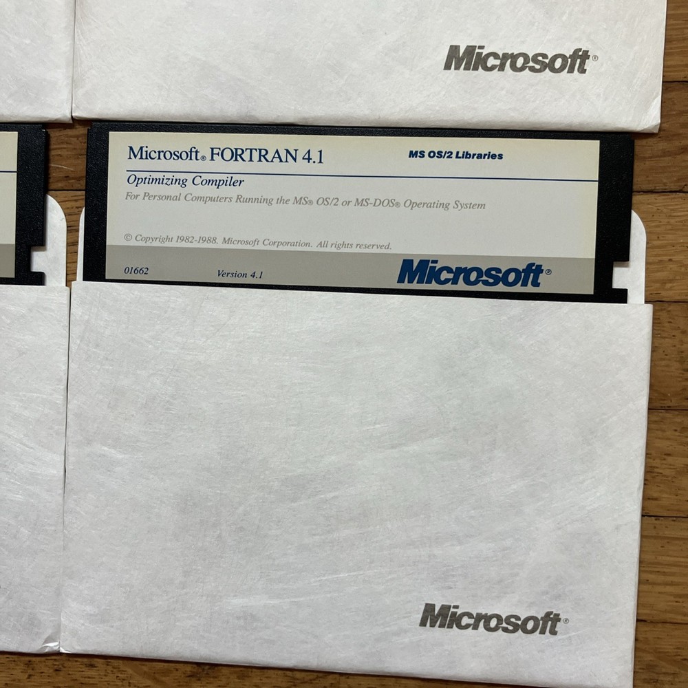 Microsoft Fortran Compiler Version 4.1 Software