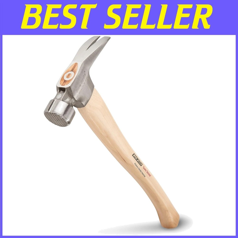 Milled Face Rip Claw Hammer - 25 oz Hickory Handle