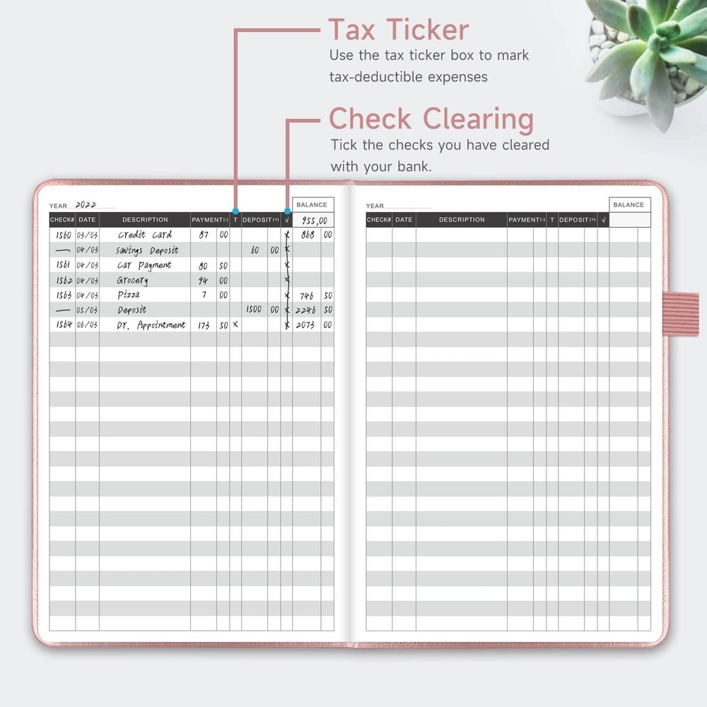 Check Register – Elegant Check Registers for Personal Checkbook with Check