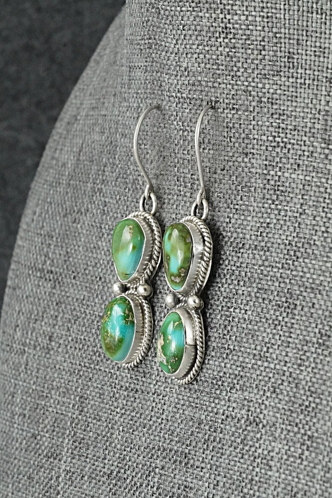 Turquoise & Sterling Silver Earrings - Eugene Gruber
