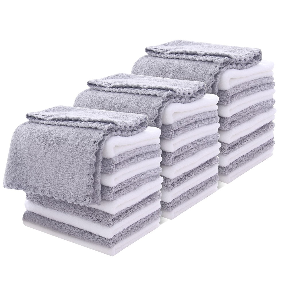 MOONQUEEN 30-Pack Microfiber Face Towel - Premium Soft Makeup Remover Cloths