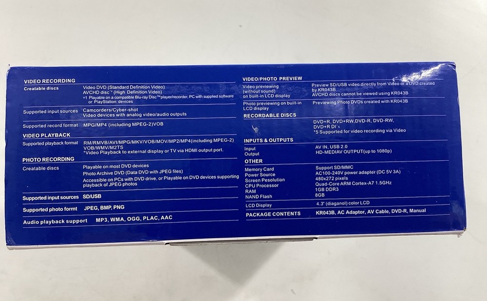 Clariviews KRO43 Multi Function Media Recorder.