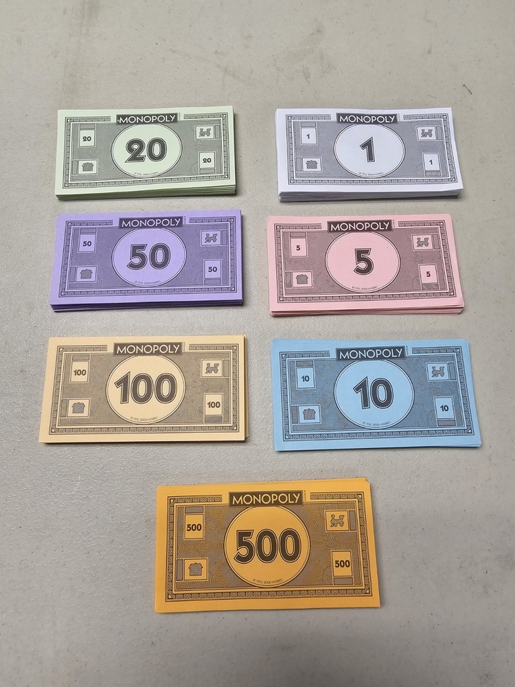 Replacement Money For Maonopoly Board Game