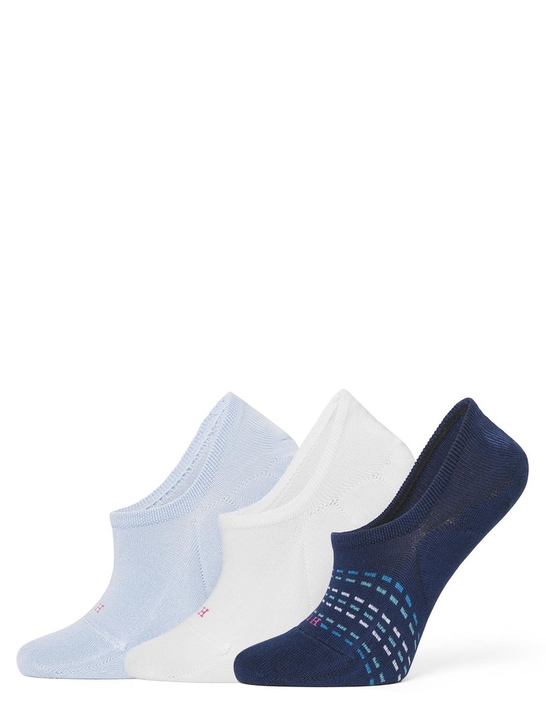 HUE womens The Perfect Sneaker Liner 3 Pair Pack One Size Dashed Stripe Pack