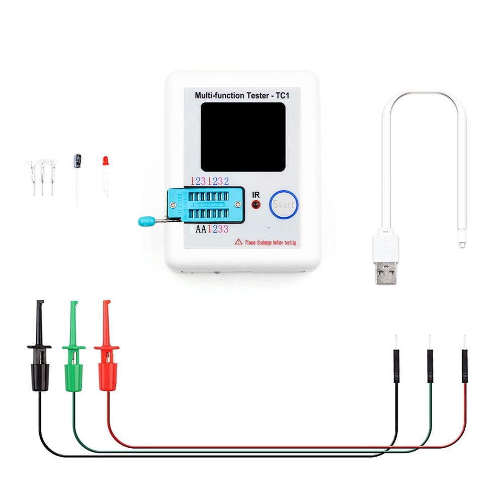 Colorful Display Capacitor Resistor Diode Triode Transistor Tester Meter P0G3