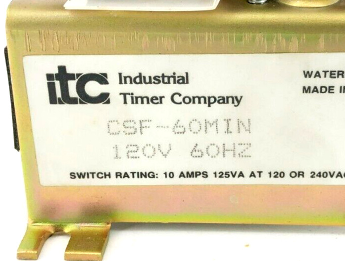 New Industrial Timer CSF-60MIN Motor Timer 120V 60Hz 60 Minute