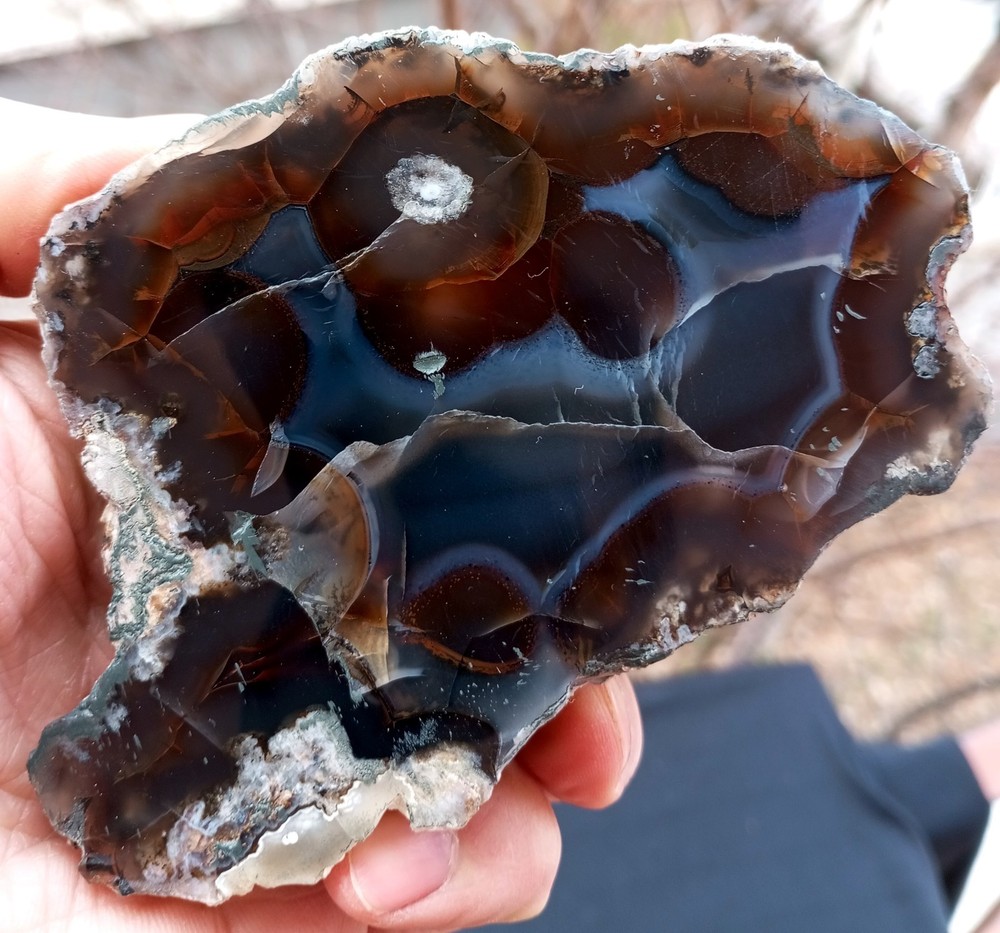 Mirror Polished Extremely Rare Turkish Red Fox Agate Uv Reactive
