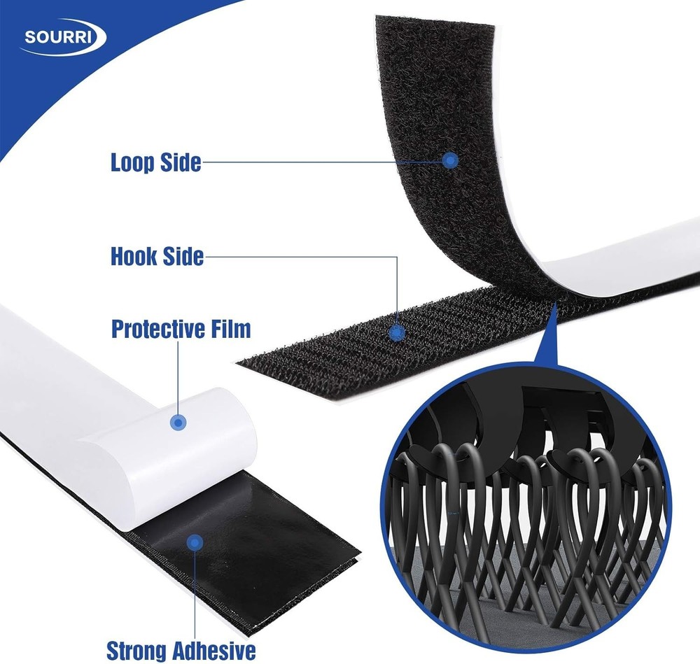 Versatile 26ft Hook and Loop Tape - Heavy-Duty Nylon, Easy Install Solution