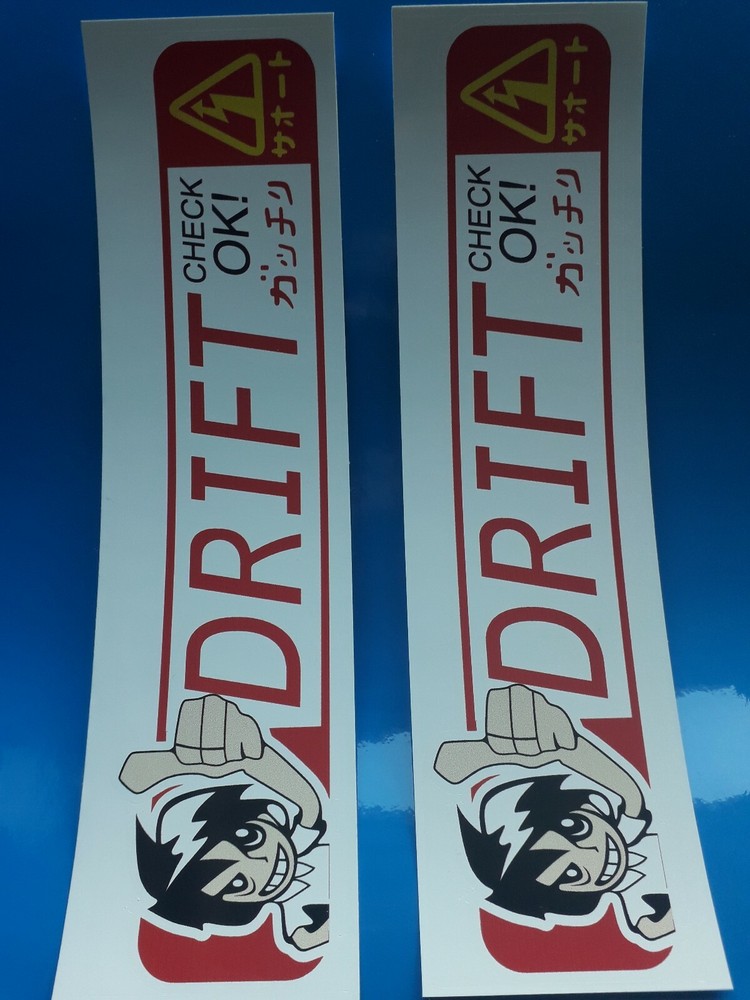 2 X "DRIFT CHECK OK" vehicle graphic stickers