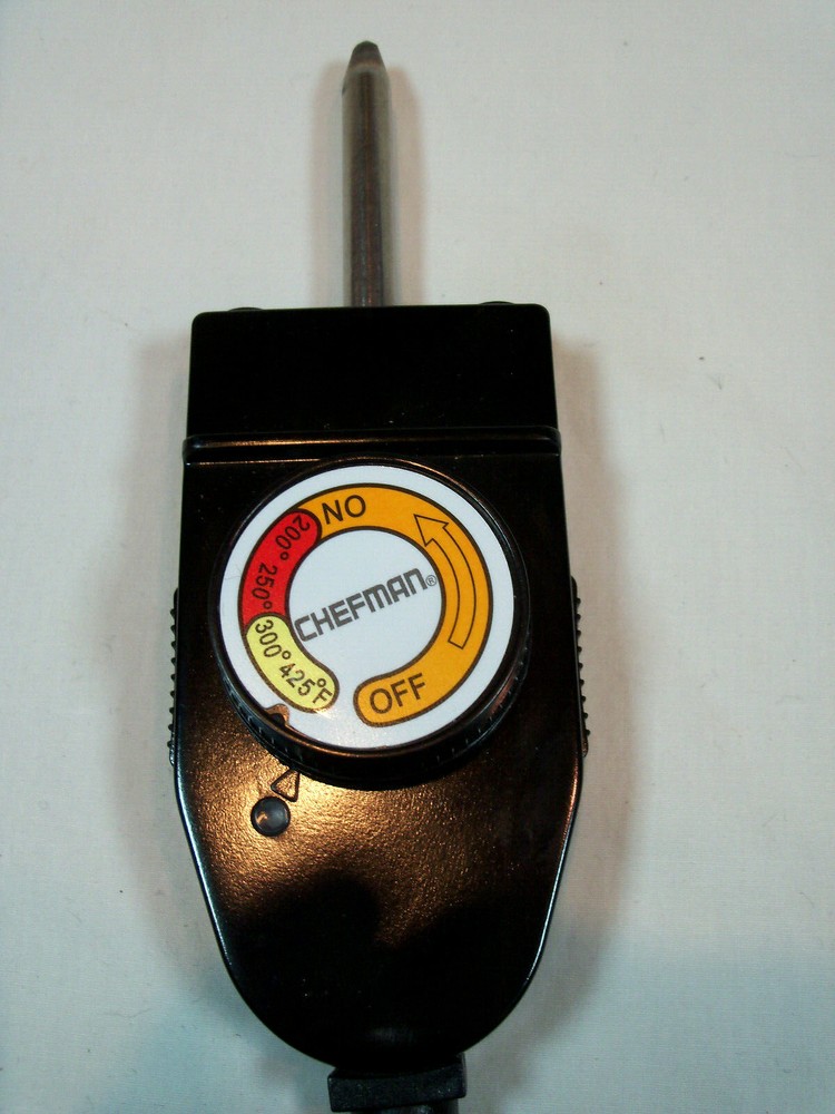 CHEFMAN TP-01 -- Electric Temperature Heat Control Controller Probe - Black