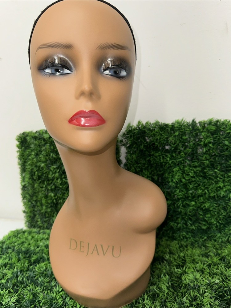 Realistic Plastic Female Mannequin Head , 18”