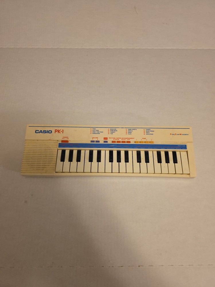Vintage Casio PK-1 32-Key Electric Keyboard Pulse Code Modulation Working