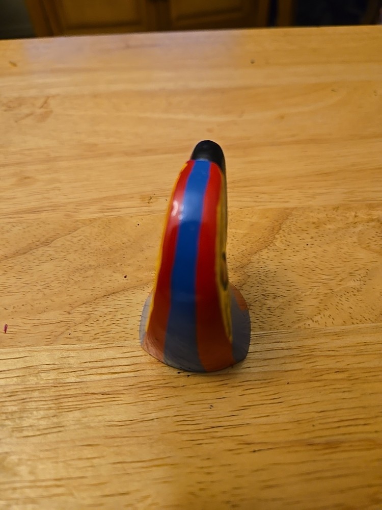 WOODEN PARROT HEAD HAND PAINTED
