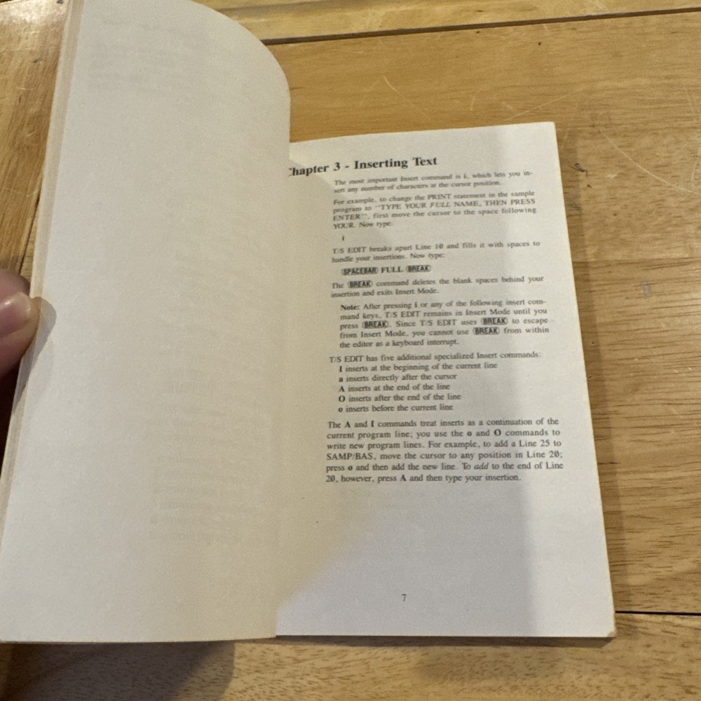 1984 Tandy Color Computer T/S Edit For Use With Disk Basic Or Os-9 System