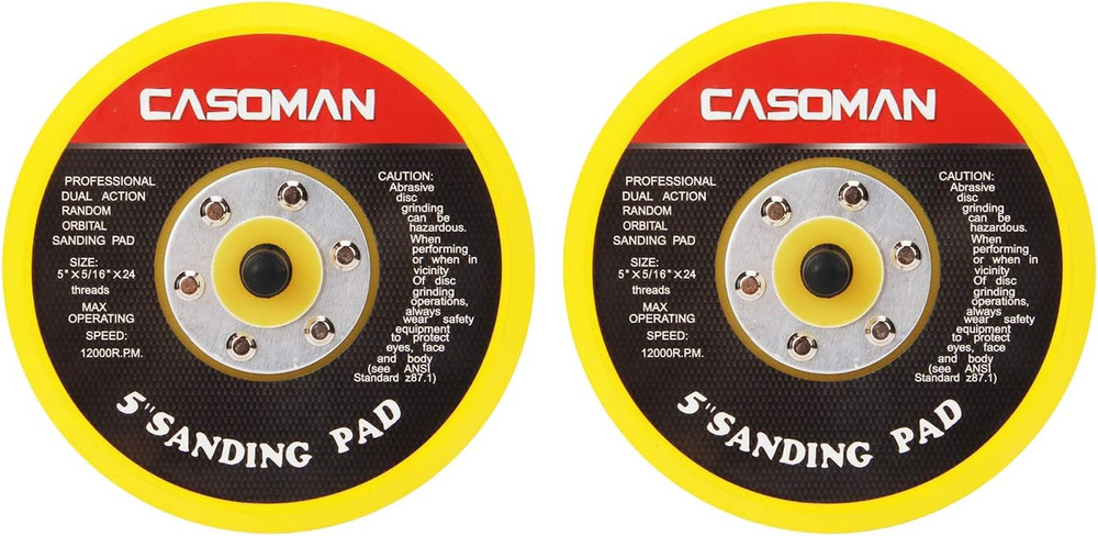 5-Inch DA Polisher & Sander Pad - Hook & Loop Face - Random Orbital Backing Plat