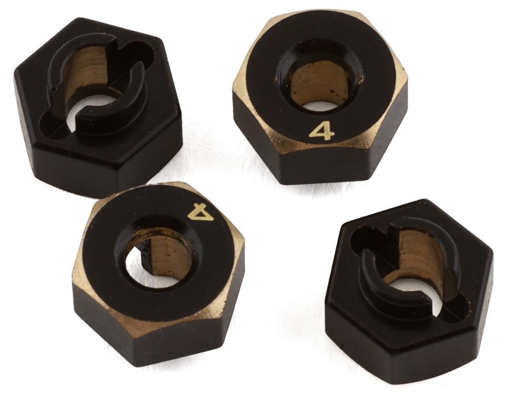Samix SCX24 Brass Hex Adapter (4) (4mm)