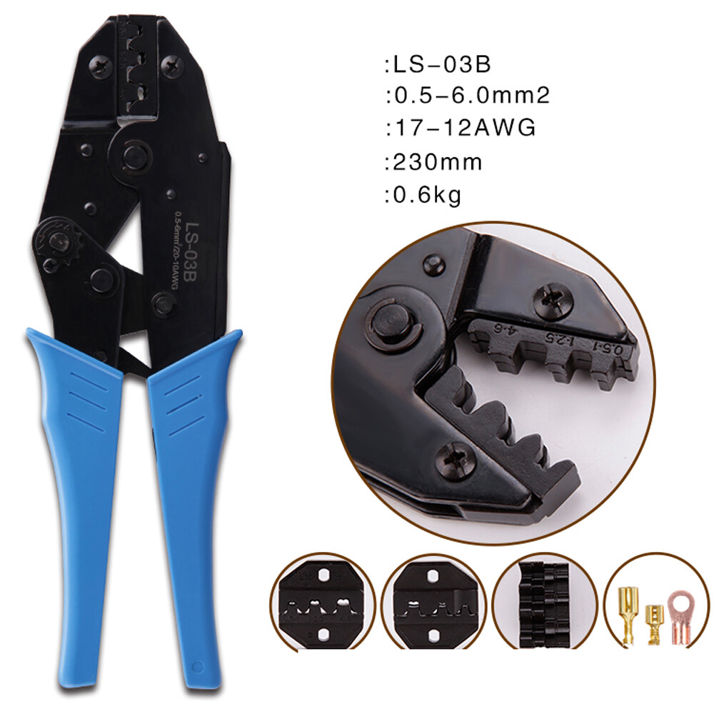 5 in 1 Crimping Spade Ring Fork Terminals Set Stripper Pliers Crimper Tool Kit