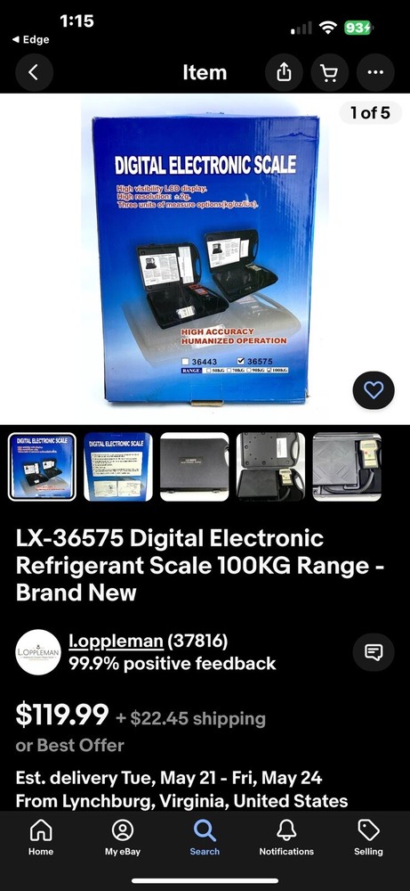 digital refrigerant charging weight scale hvac