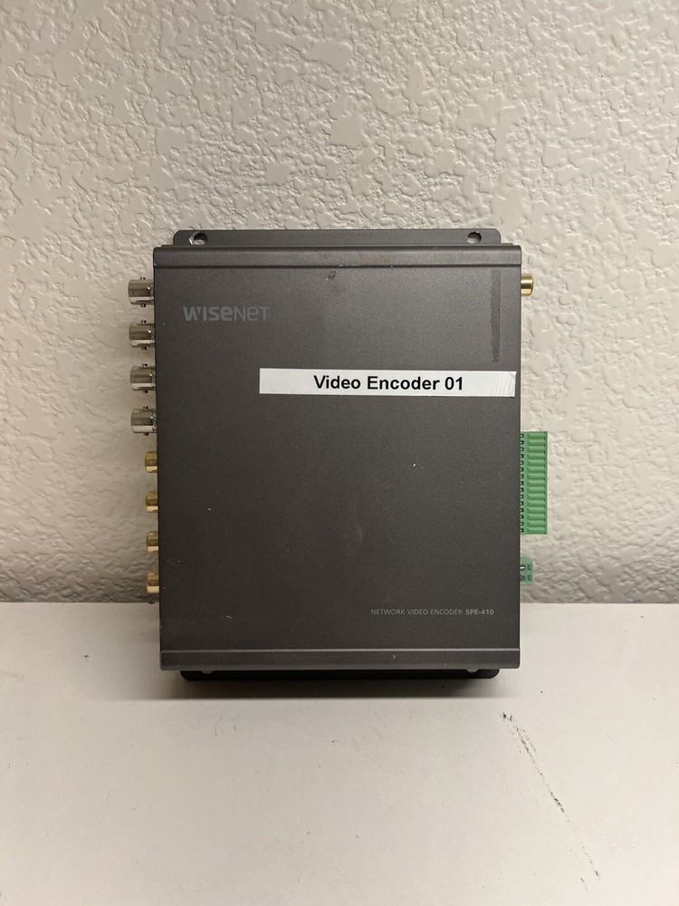 Hanwha WiseNet SPE-410 Black 4-Channel LED Indicator H.264 Network Video Encoder