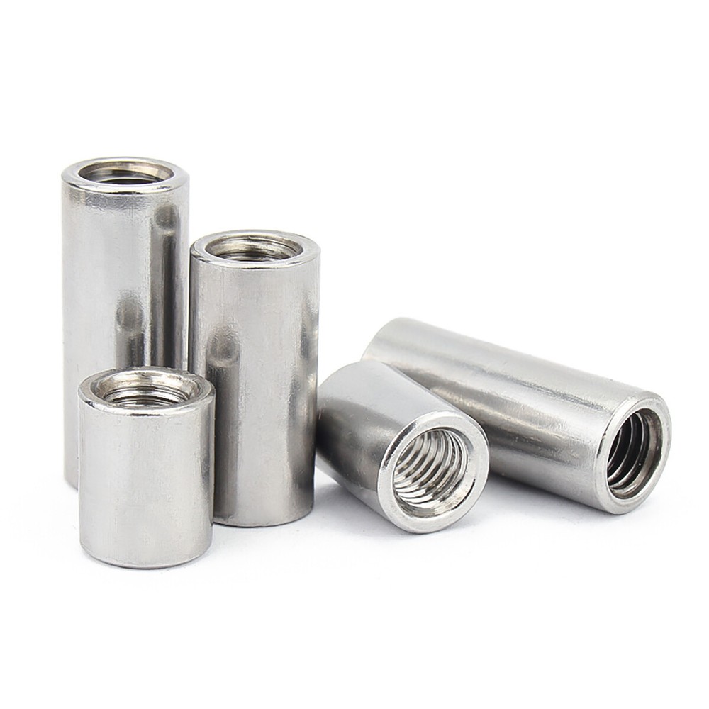 A2 Stainless Steel Round Studding Connector Nuts for Threaded Rods and Tubes
