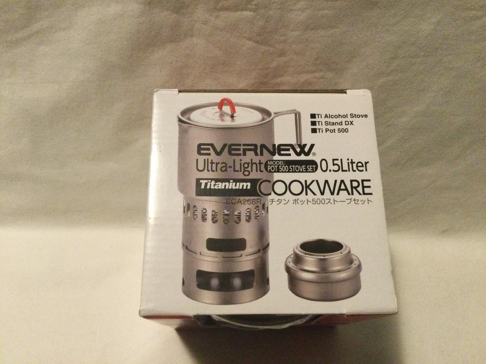 Evernew Titanium Mug Pot 500 Stove Set RED ECA268R