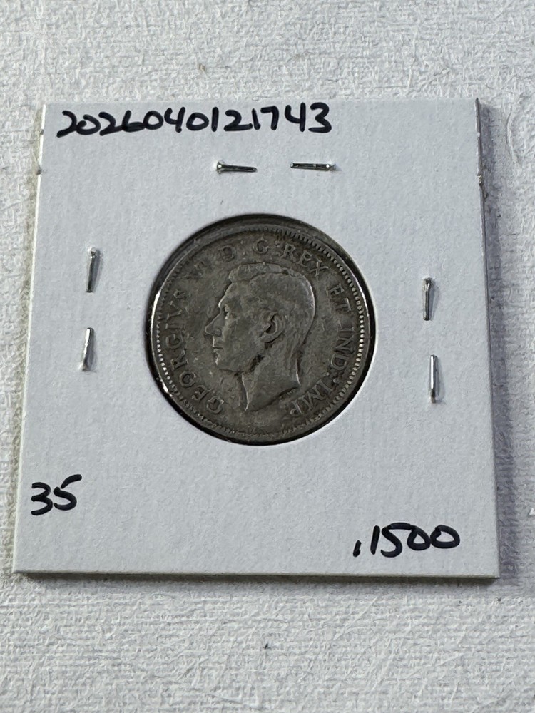 1943 Canada 25 Cents Silver Coin