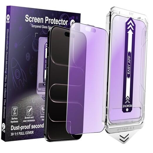 [2-Pack Matte Anti Blue Light iPhone 17 Air blue-light-blocking Matte [2-Pack]