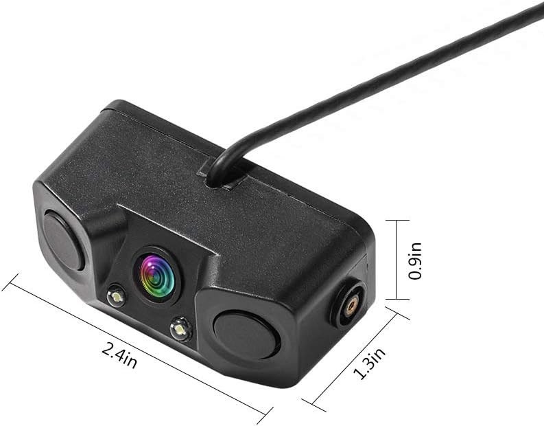 Dual Radar Sensor Backup Camera with Waterproof Design for Easy Installation