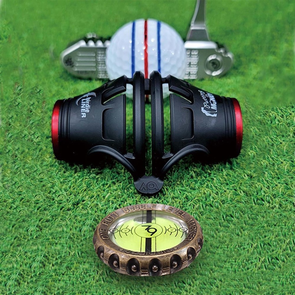 , 360Degree Golf Ball Marker & Slope Reading by Bubble Angle Alignment Tool S...