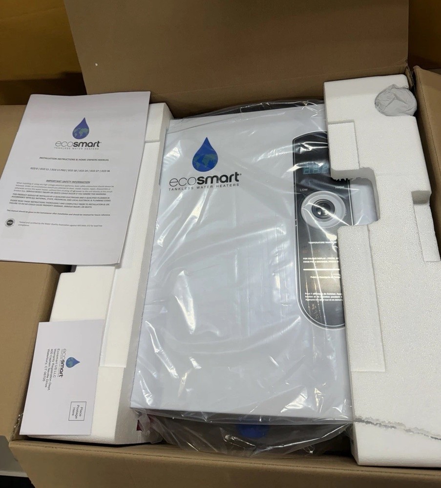 ECOSMART ECO 27 Electric Tankless Water Heater 27-kW (White) | Free Fast Shipp