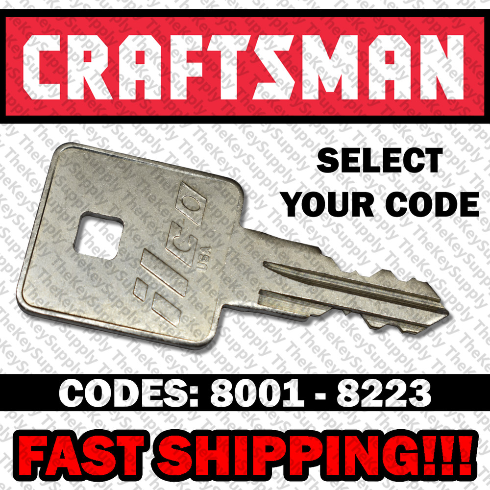 Craftsman 8101 Precut Replacement Toolbox Key llave