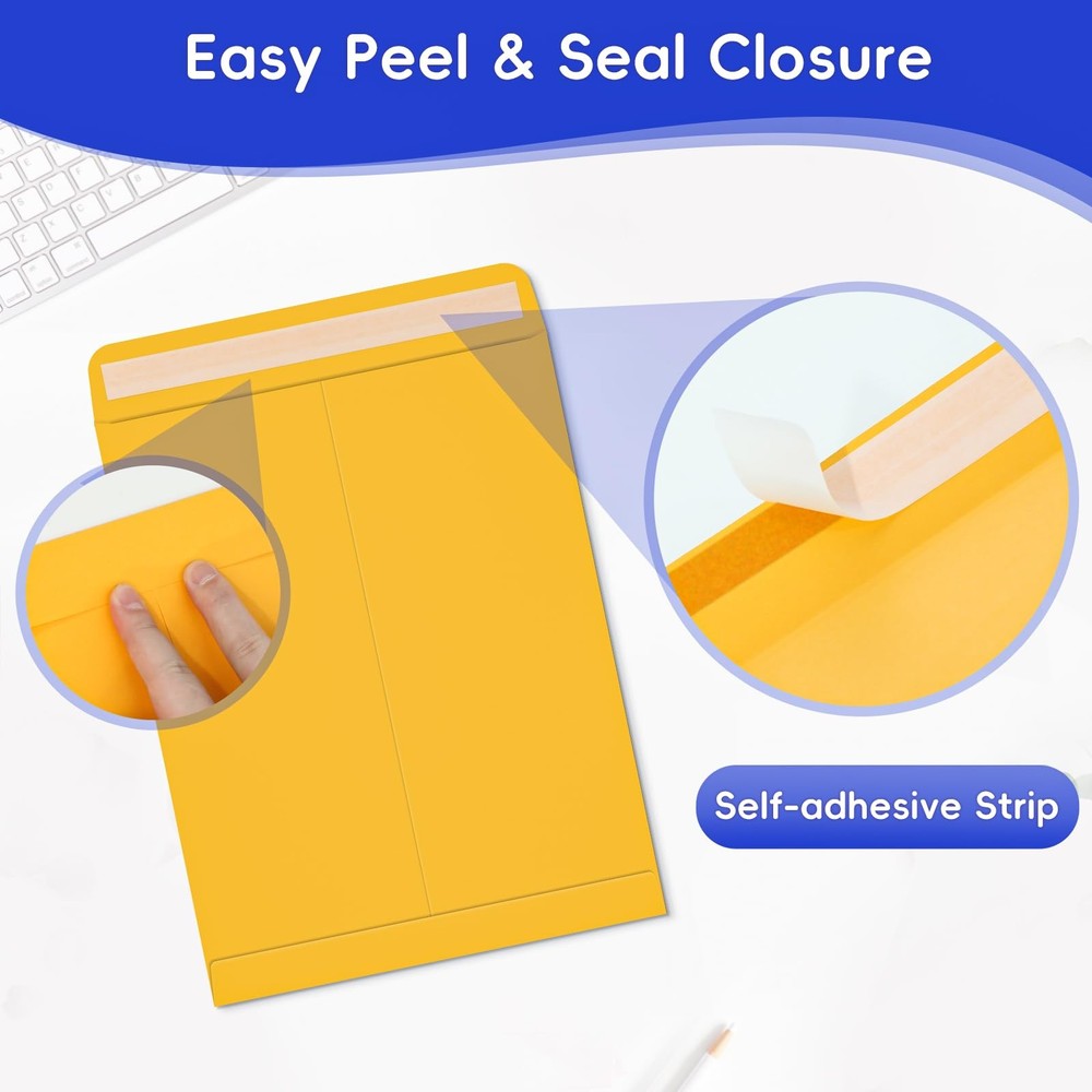 6x9 Envelopes Self Seal for Mailing, Organize, Storage, Home Documents