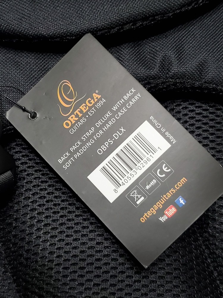 Ortega Guitars Back Pack Strap Deluxe Soft Padding For Hard Carry Case NWT