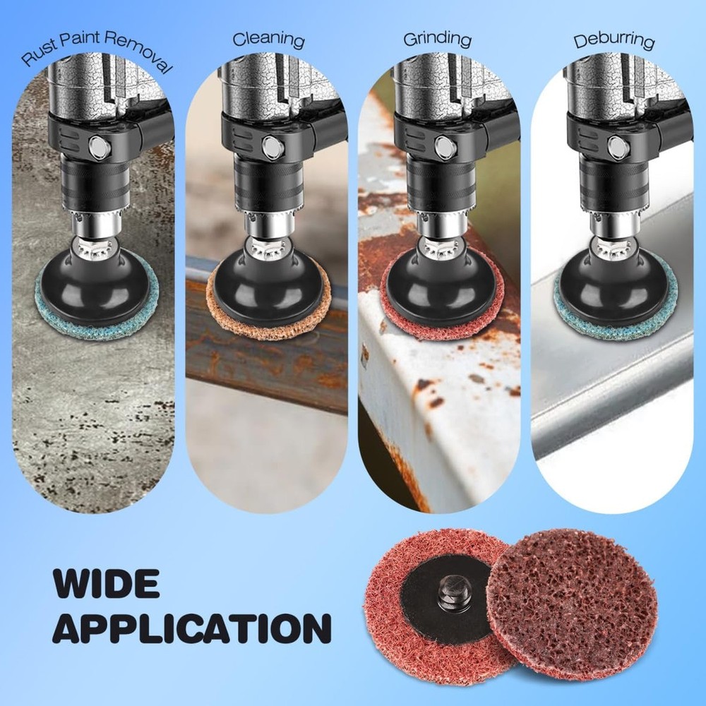 92PCS 2 Inch Quick Change Sanding Discs Set:90PCS Surface Conditioning Pneuma...