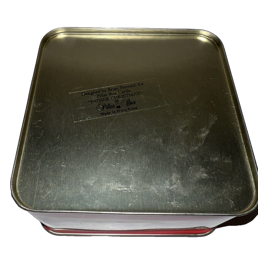 “Father Christmas” Square Tin Container 5” x 5”