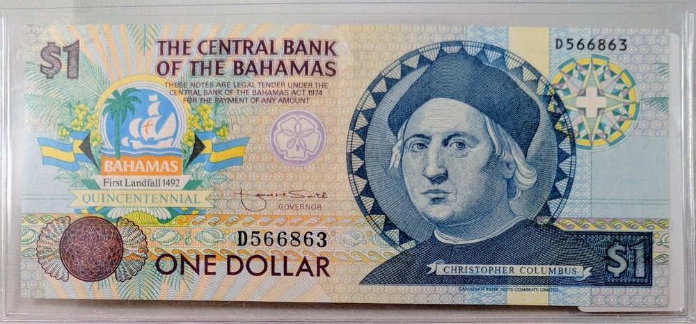 Bahamas One Dollar 1992 Series