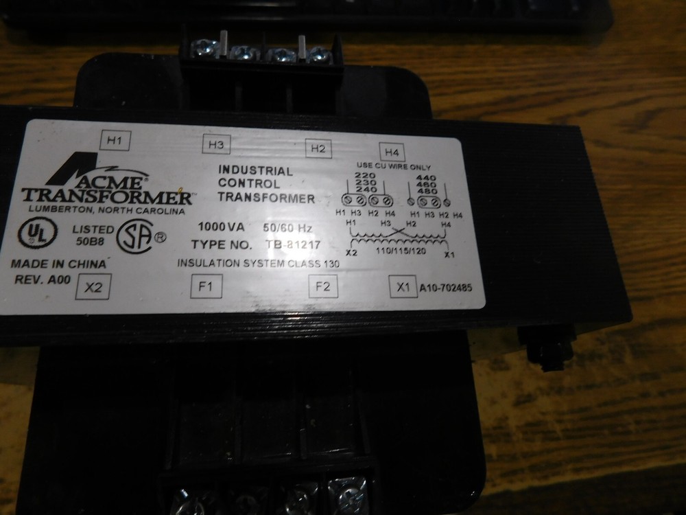 Acme Transformer Model: TB-81217 Industrial Control Transformer