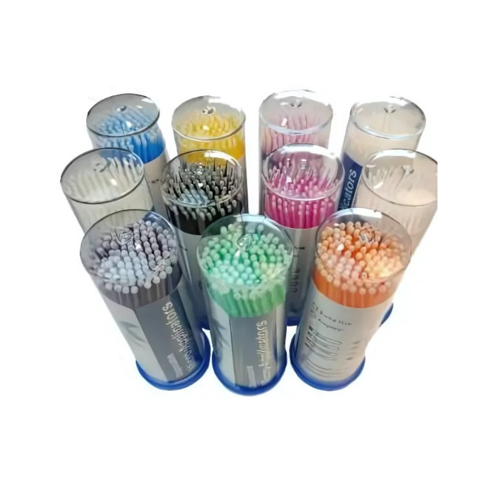 100Pc Dental Micro Applicator Tips Cleaning Brush Disposable Microbrush Bendable