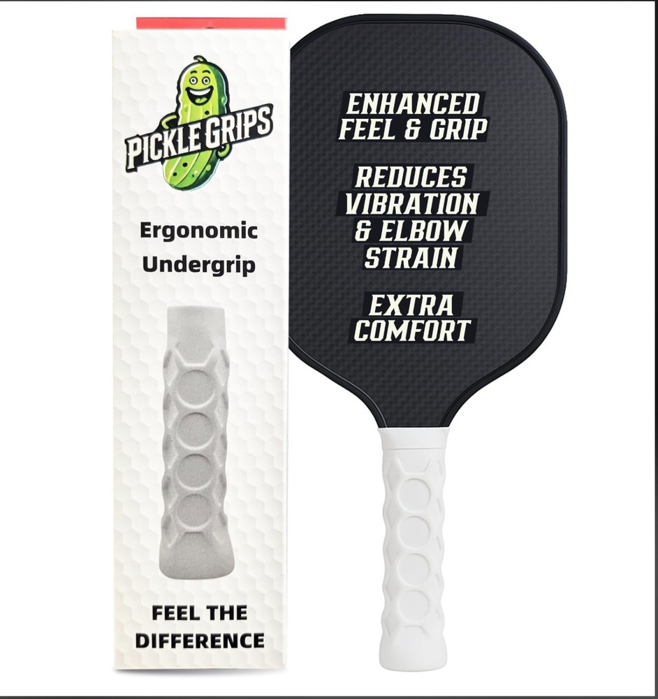 Ergonomic Pickleball Paddle Grip - Hexcore Undergrip for Comfort & Vibration Red