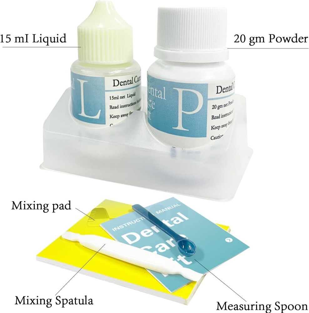 oxide-eugenol Dental Kit affix temporary crowns or bridges
