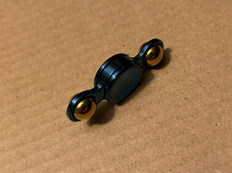 Titanium Bar Fidget Spinner with Tungsten Ball Inserts - Rare EDC