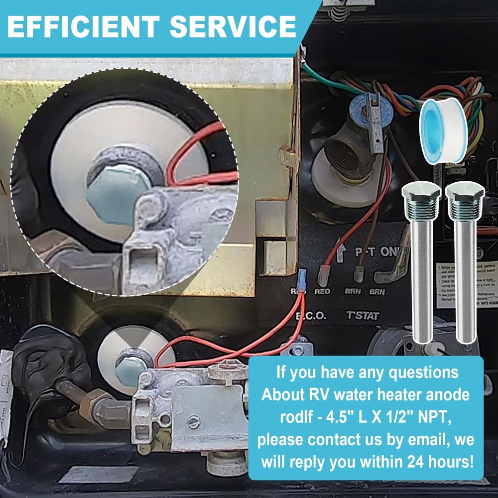 RV Water Heater Anode Rod - 4.5" L X 1/2" NPT/camper water heater Replacement...