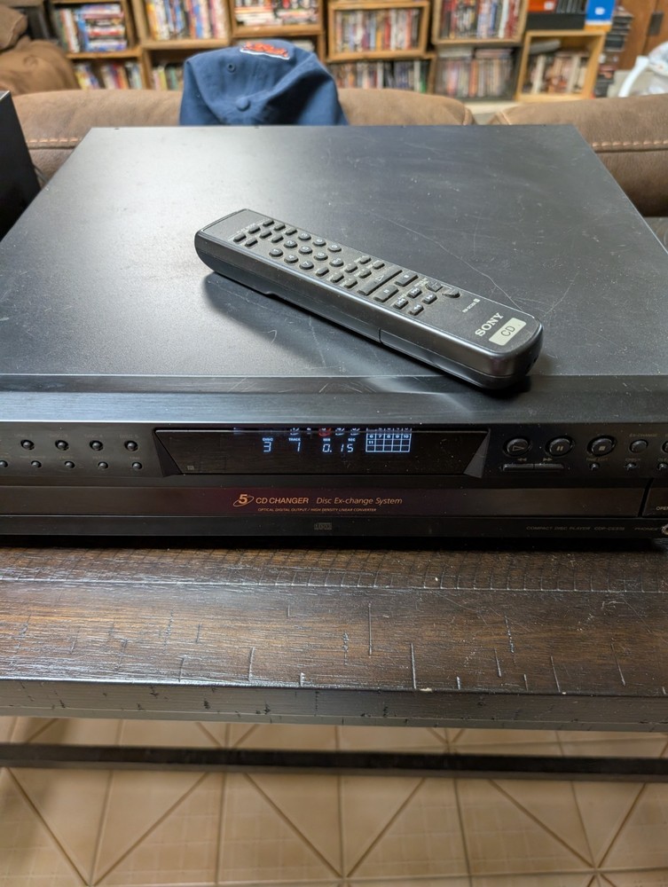 Sony 5-Disc CD Carousel Changer Player CDP-CE375 w/Remote Tested Works Great
